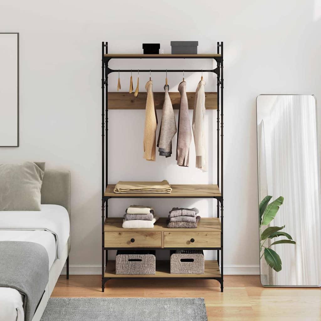 Garderobeskab artisan eg 89 x 39 x 184.5 cm Konstrueret træ