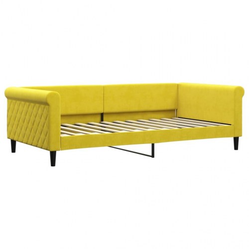 Daybed i velour 100 x 200 cm - gul