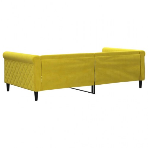 Daybed i velour 100 x 200 cm - gul
