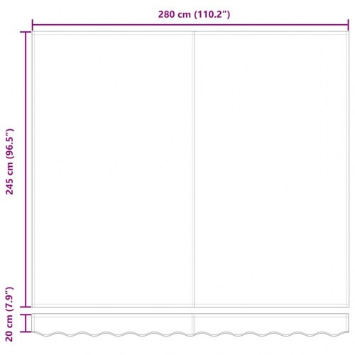 Utrækkelig Markise Antracit 300 x 250 cm Stof, metal