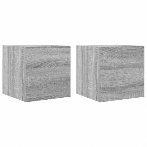 Væghængte tv-skabe 2 stk. - 30,5 × 30 × 30 cm, grå sonoma-eg