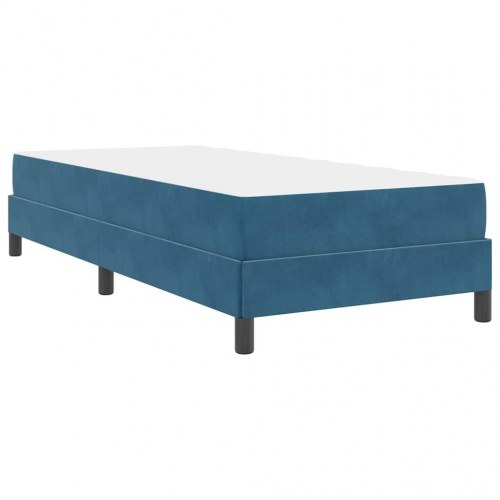 Kontinentalseng med madras Mørk blå 100 x 210 cm Stof