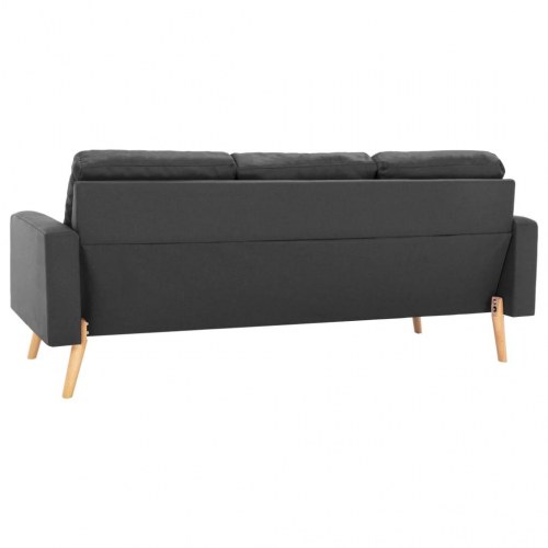 3-personers sofa stof mørkegrå