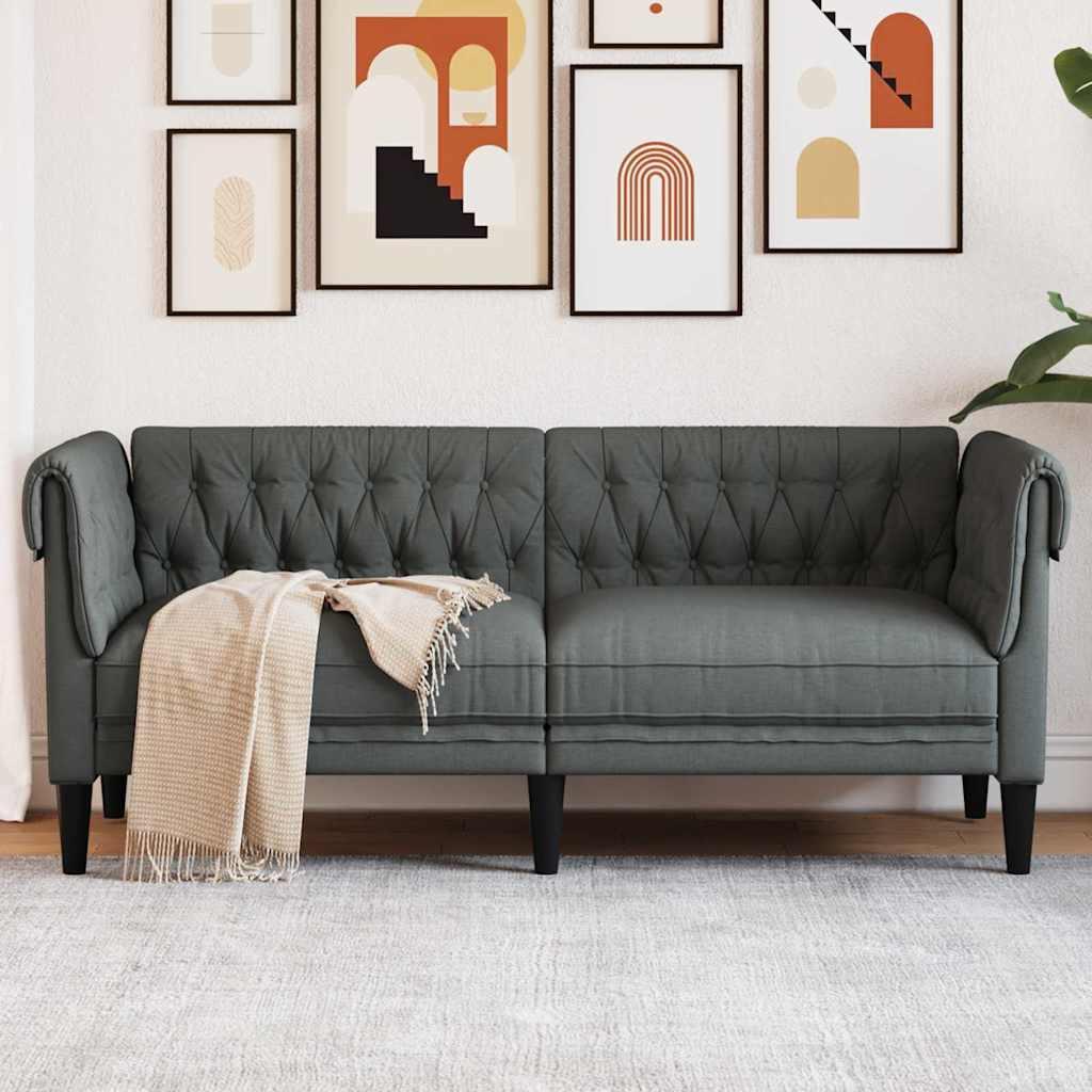 Chesterfieldsofa Argyle Mørkegrå 182.5 x 74.5 x 74.5 cm Stof