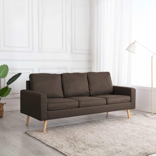 3-personers sofa stof brun