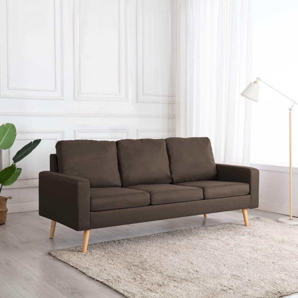 3-personers sofa stof brun