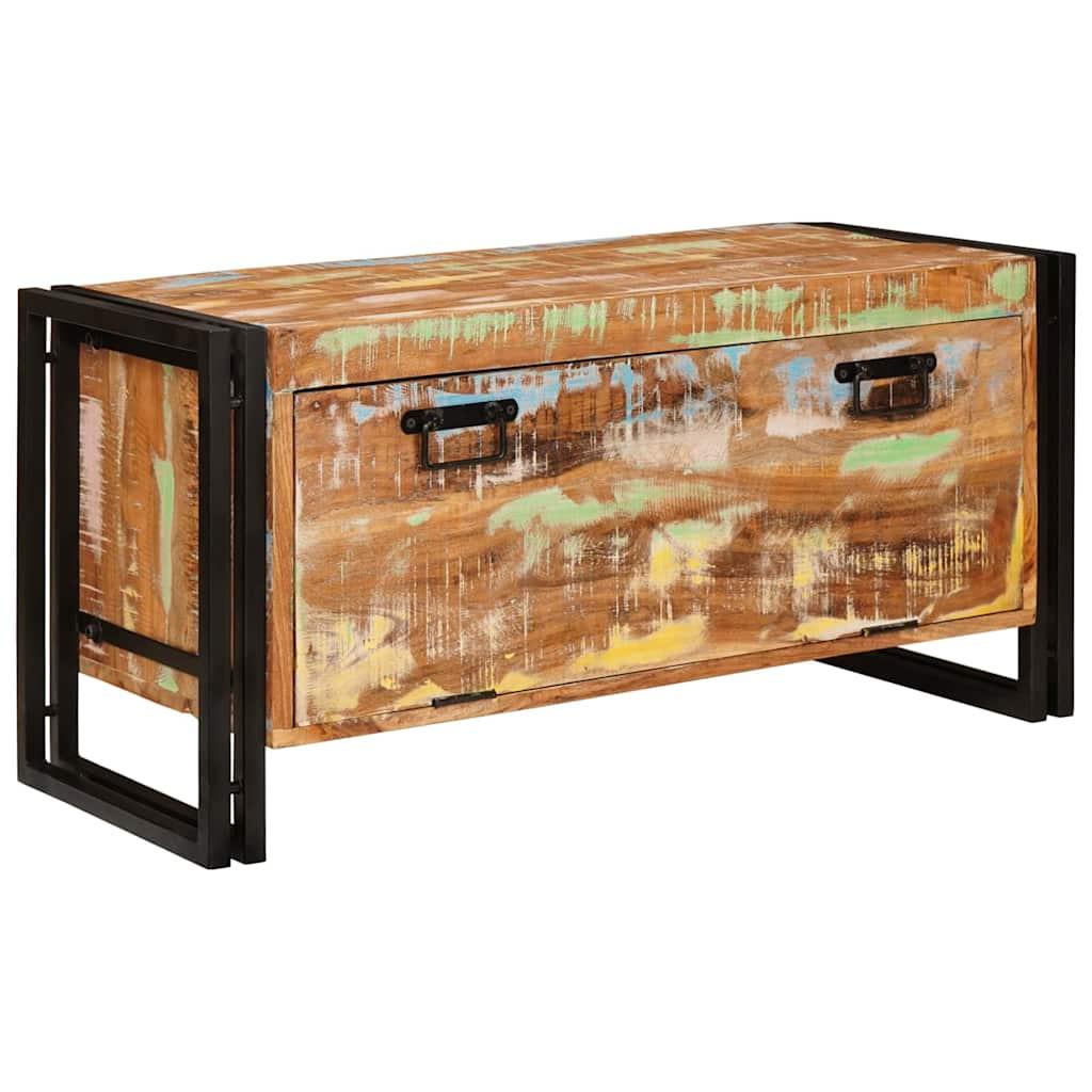 Sko skab med hylde Brun 90 x 38 x 45 cm Massivt genanvendt træ