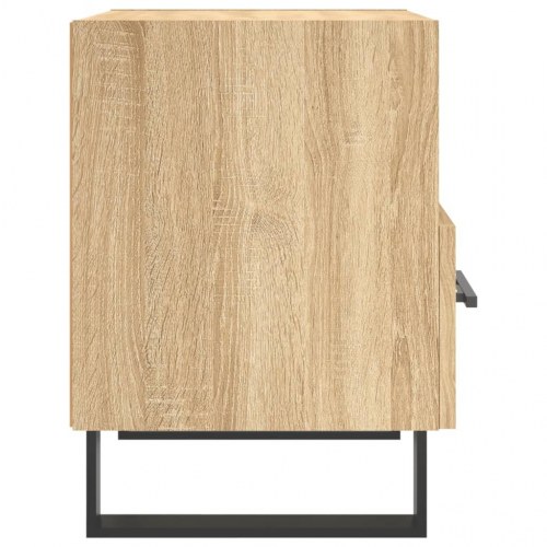 Sengebord 40×35×47,5 cm i konstrueret træ - sonoma-eg med metalfødder