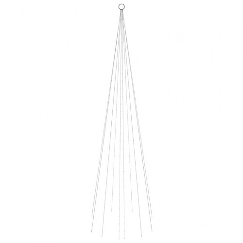 Juletræ til flagstang med 310 LED - 300 cm - blåt lys