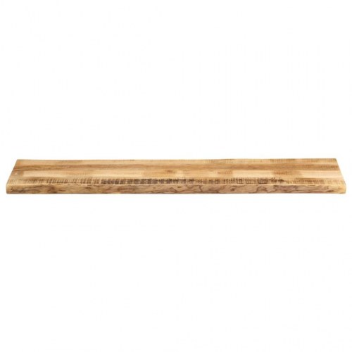 Bordplade i massivt mangotræ med naturlig kant - 180 x 40 x 2,5 cm