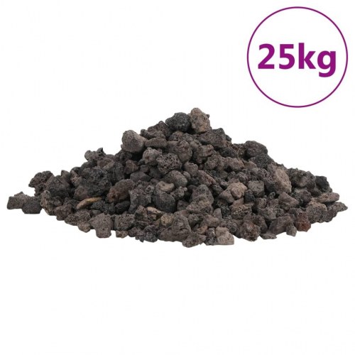 Vulkanske lavasten til akvarium 25 kg - 1-2 cm, sort