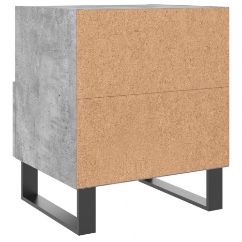 Sengebord i konstrueret træ med skuffe - 40×35×47,5 cm, betongrå