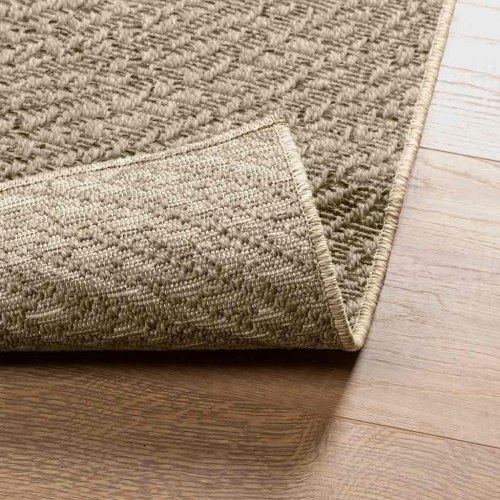 Gulvtæppe ZIZUR beige 200x200cm jute-look indendørs og udendørs