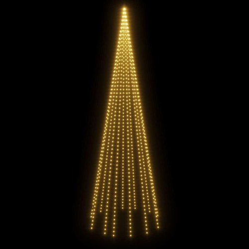 Juletræ til flagstang 500 cm - 732 LED i varm hvid