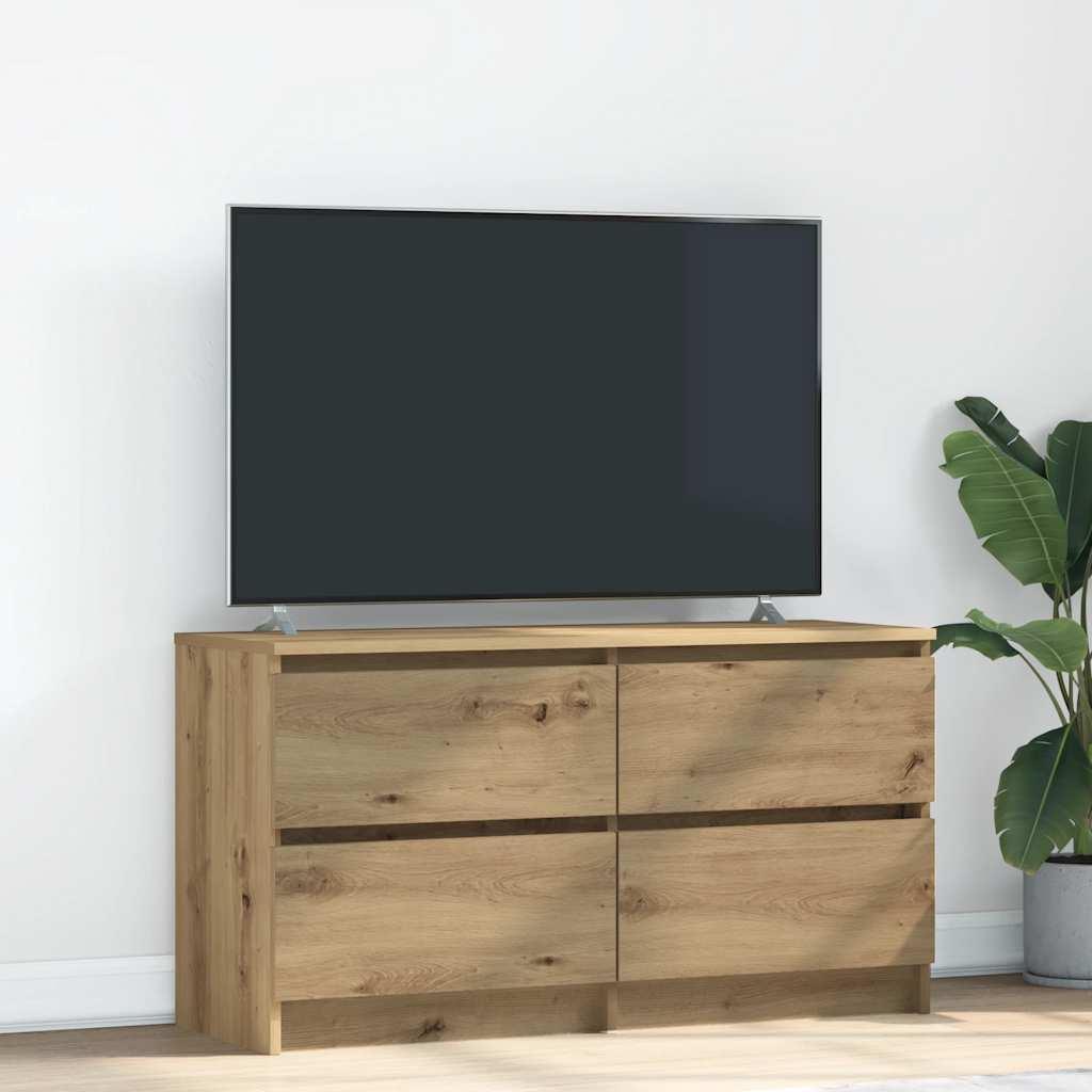 Tv-bord 100x35x54 cm konstrueret træ kunsteg