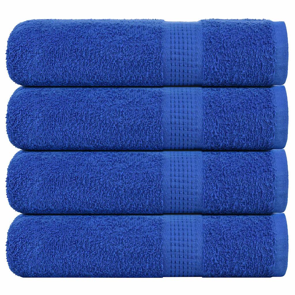 Håndklæder 4 stk. 50x100 cm 360 g/m2 100 % bomuld blå