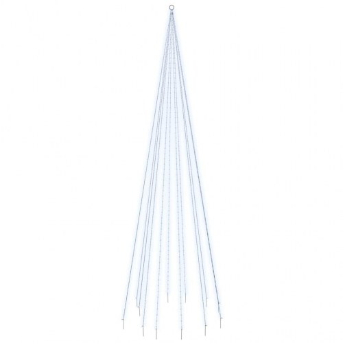 Juletræ til flagstang med 732 LED'er - 500 cm, kold hvid