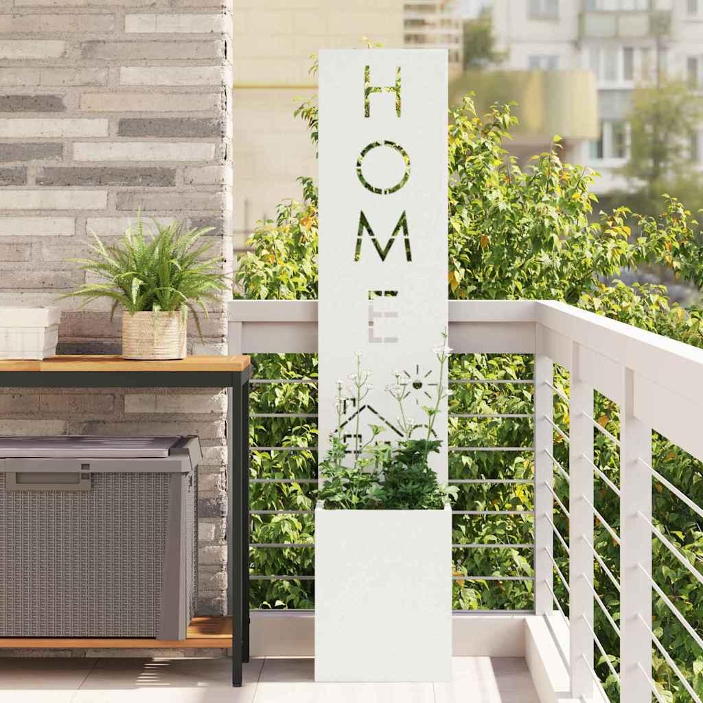 Have Privatliv Skærm Fretwork 32 X 140 Cm Koldvalset Stål - Hvid / hjem