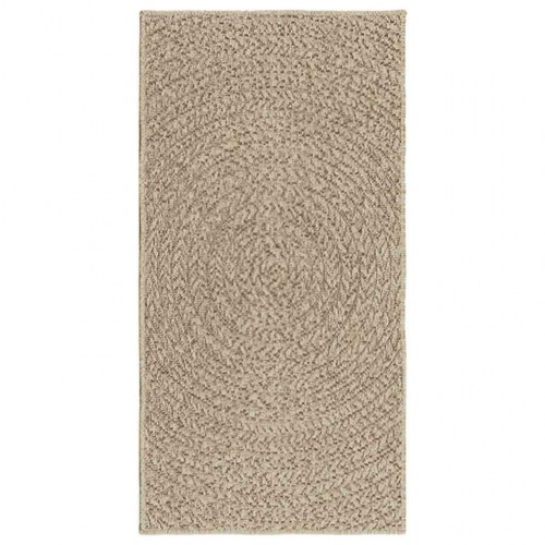 Gulvtæppe ZIZUR - beige 60×110 cm i jute-look, indendørs/udendørs
