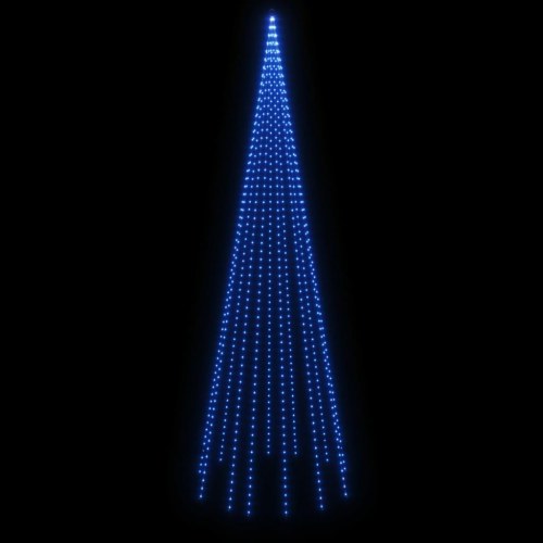 Juletræ til flagstang 732 LED'er 500 cm - blåt lys