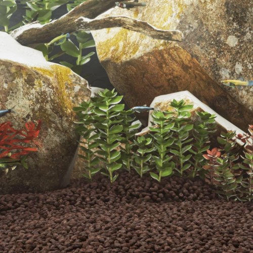 Vulkanske lavasten til akvarium 10 kg - rød 1-2 cm