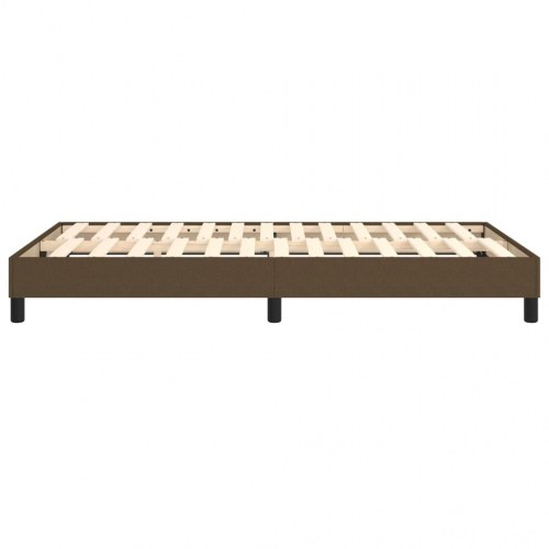 Boxspring sengeramme i stof - mørkebrun 120 x 200 cm