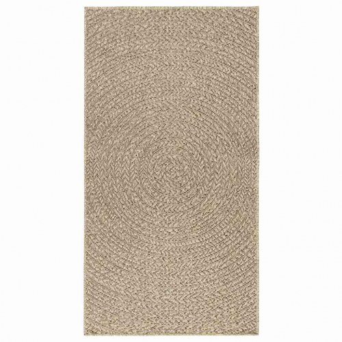 Gulvtæppe ZIZUR - beige 80×150 cm i jute-look, indendørs/udendørs