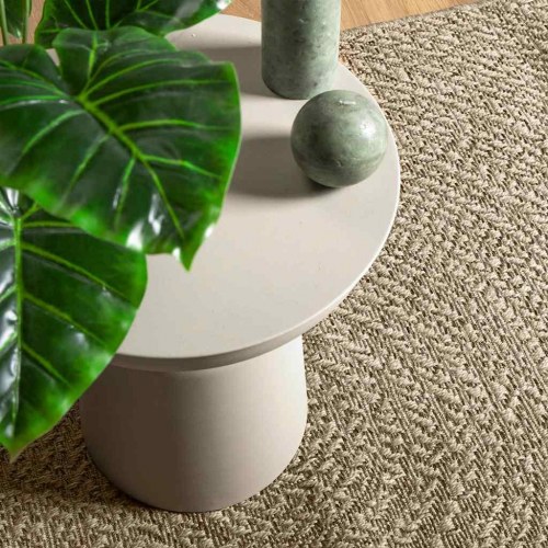 Gulvtæppe ZIZUR - beige 80×150 cm i jute-look, indendørs/udendørs