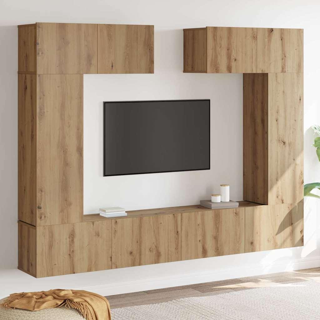TV Skabssæt 6 stk artisan eg 200 x 30 x 150 cm Konstrueret træ
