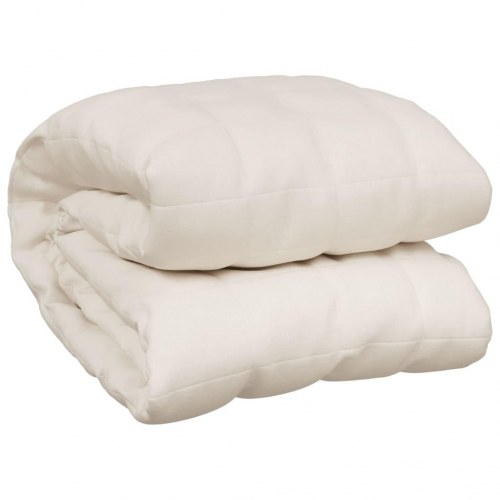 Tyngdetæppe 200 × 230 cm - 9 kg, stof i lys creme