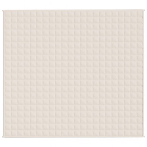 Tyngdetæppe 200 × 230 cm - 9 kg, stof i lys creme