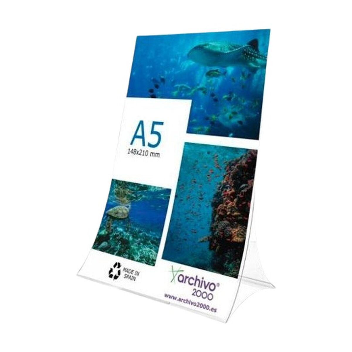 Dokumentholder A5 - Archivo 2000 disk-display, gennemsigtig PET
