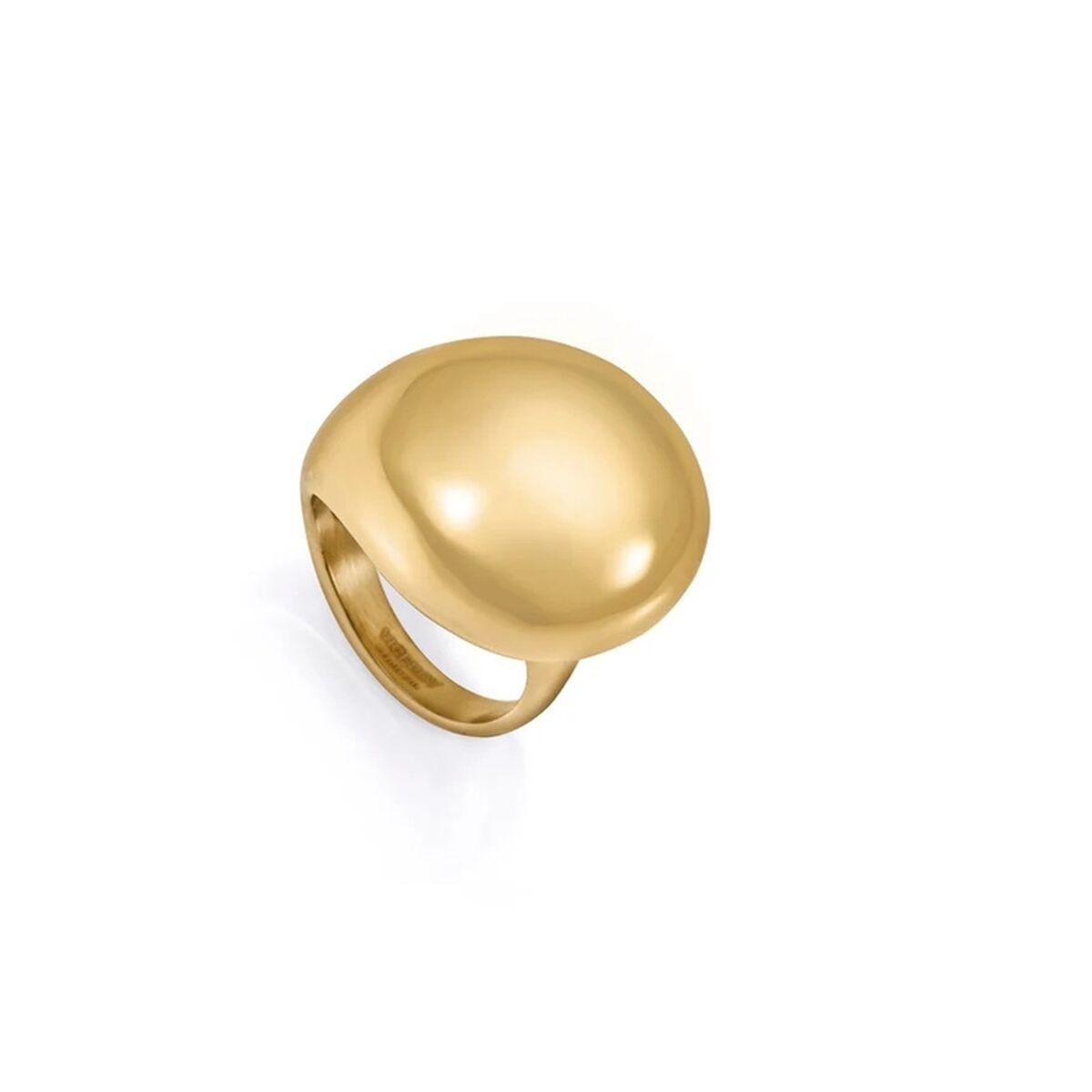 Dame ring - gylden, str. 12 - 925 sterling sølv billede