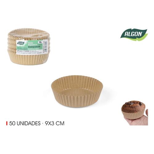 Bageforme papir Algon 9 × 3 cm - sæt á 50 (36 pakker)