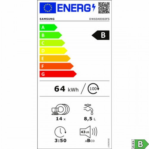 Opvaskemaskine Samsung DW60A8060FS/EF - 60 cm, stål