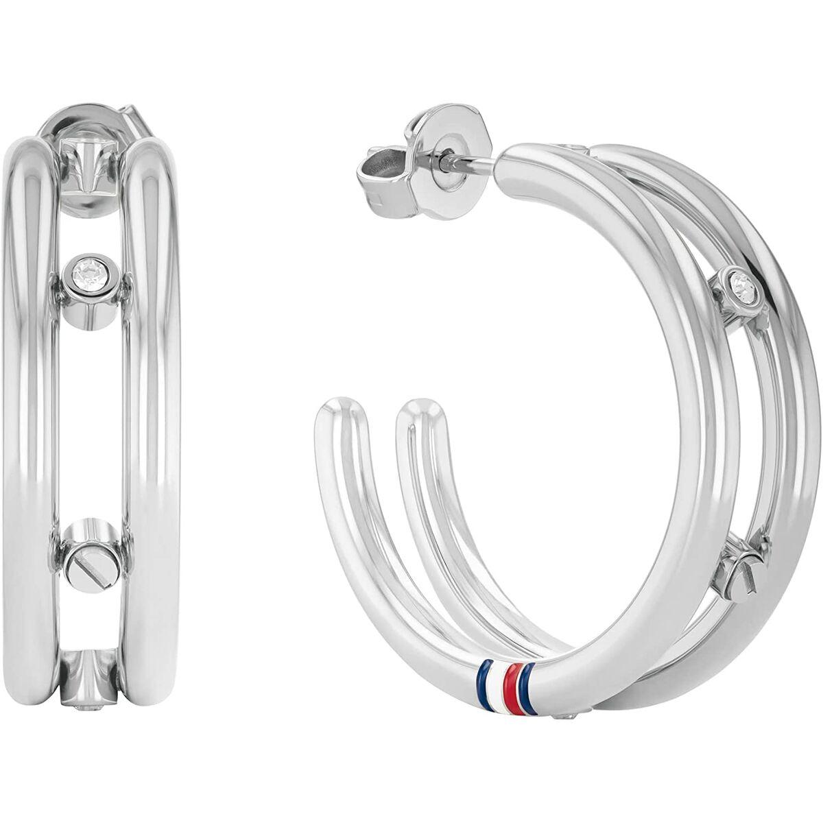 Tommy Hilfiger øreringe til kvinder - Sterling sølv 925, sølvfarvet billede