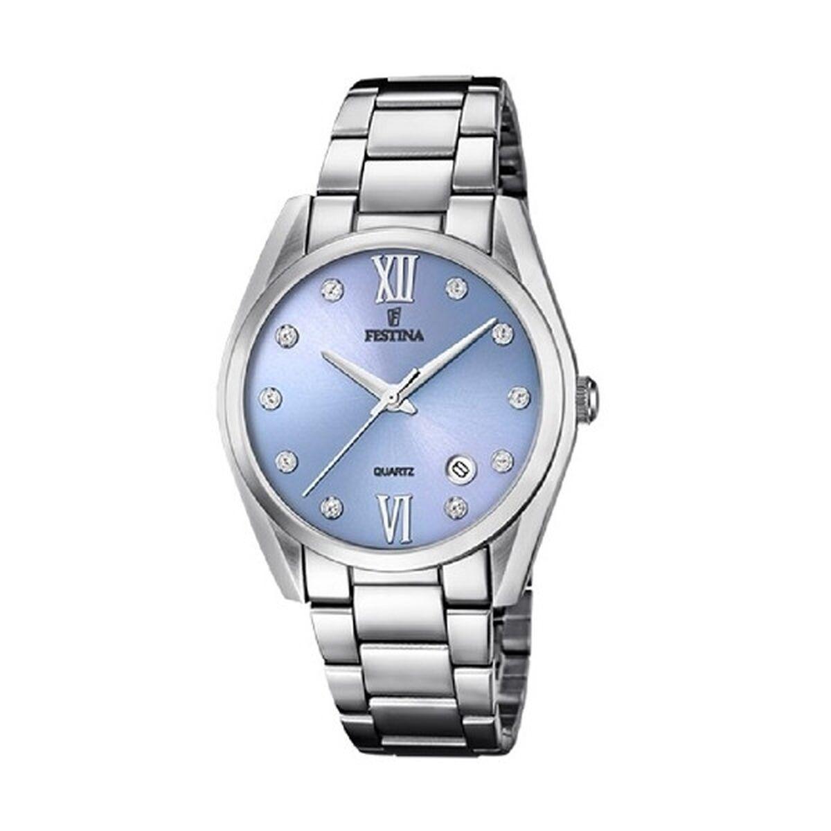 Festina F16790/B armbåndsur til børn - sølvfarvet med blå skive billede