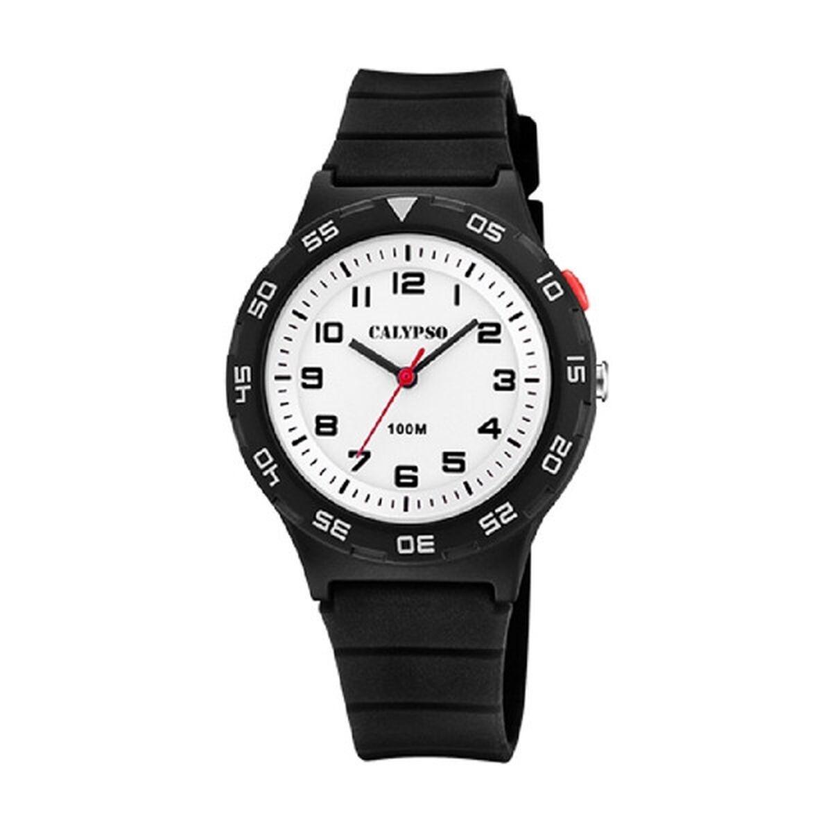 Calypso K5797/4 armbåndsur til børn - Ø 36 mm, hvid/sort billede