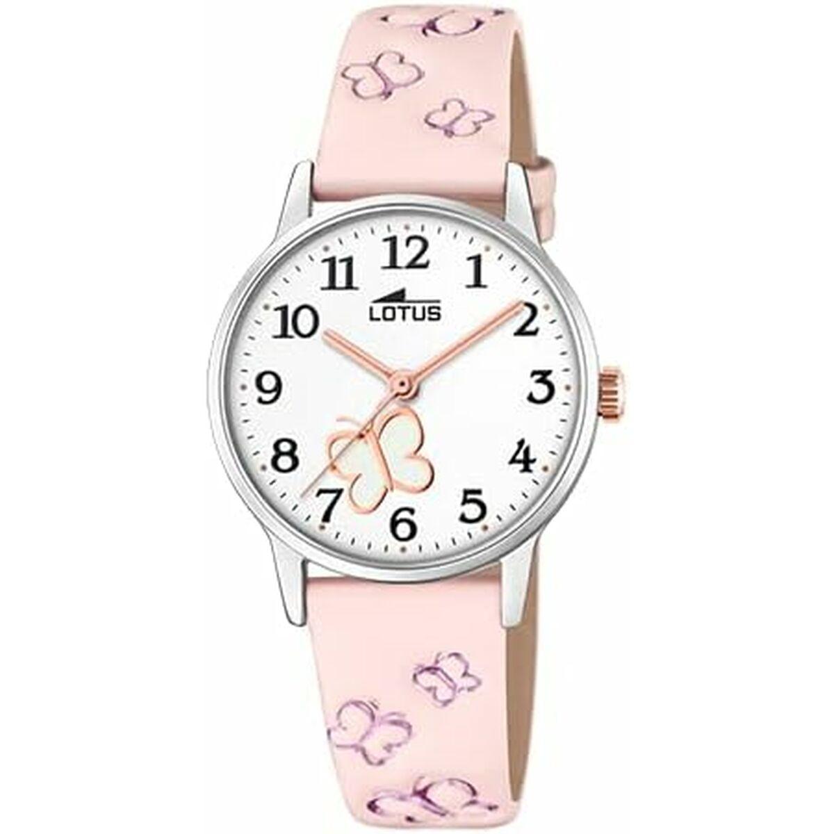 Lotus 18864/2 børneur - armbåndsur i rustfrit stål, pink rem billede