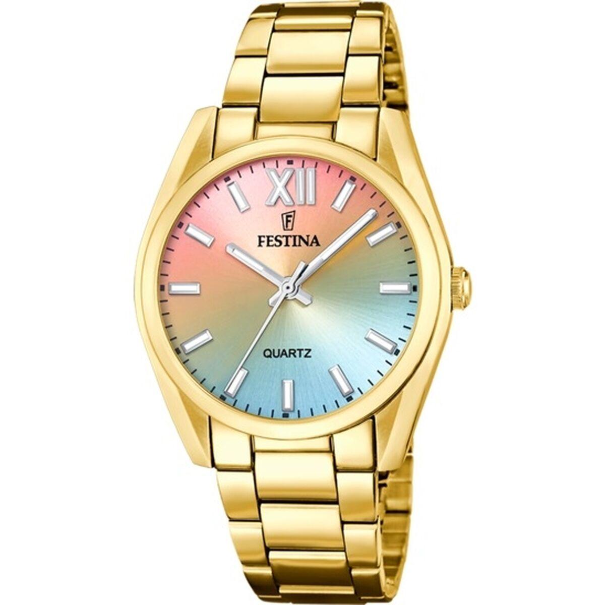 Festina F20640/7 herreur - guldfarvet armbåndsur med kvarts billede