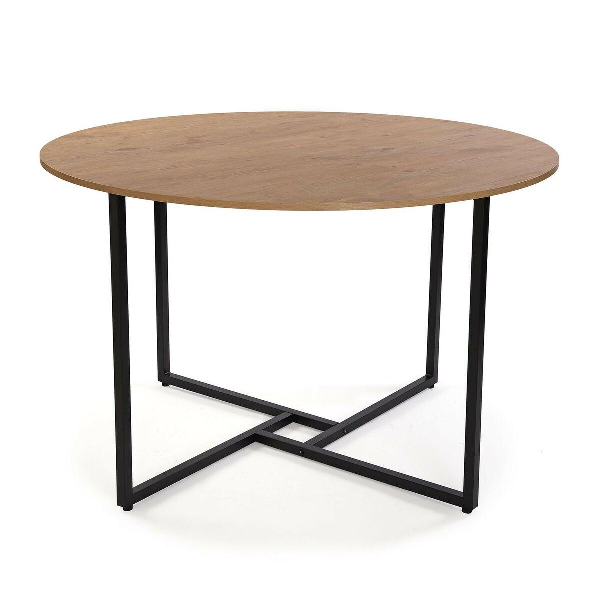 Spisebord rund Versa Beatriz - sort, 120 cm (OUTLET C) billede
