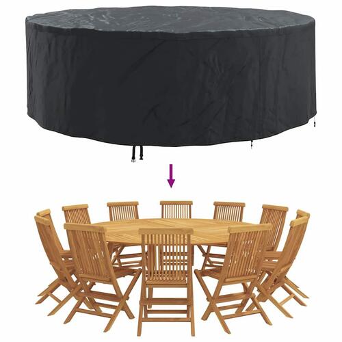 Overtræk til havemøbler Sort 279 x 279 x 85 cm 210D stof