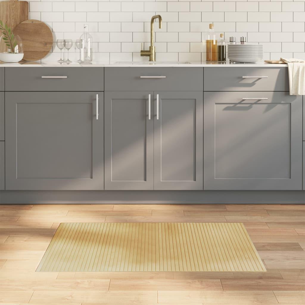 Gulvtæppe 60x100 cm rektangulær bambus lys naturfarvet