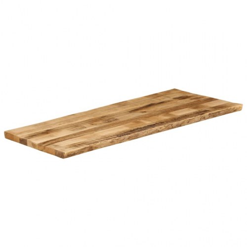 Bordplade 140 x 60 x 2,5 cm i massivt mangotræ med naturlig kant