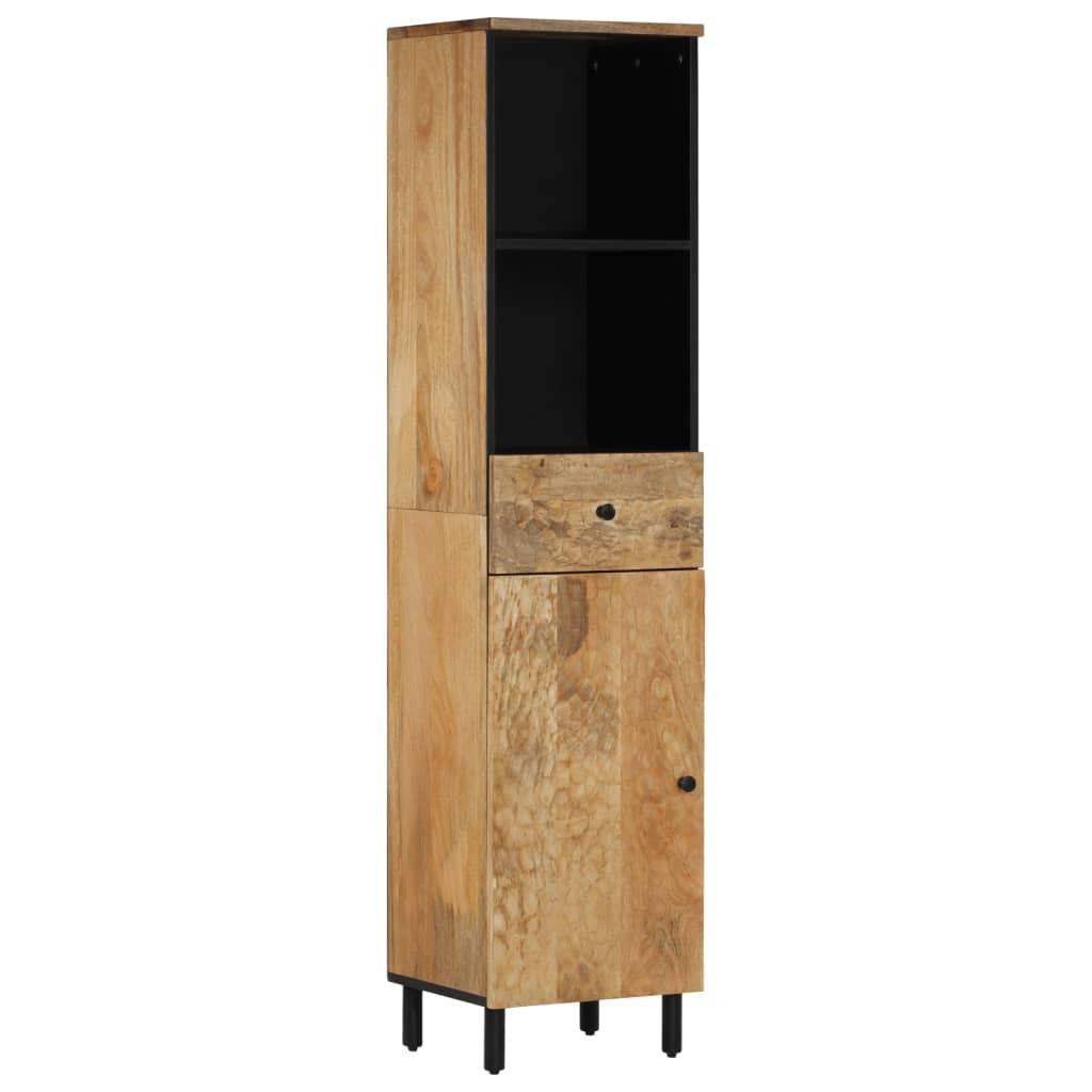 Badeværelsesskab 38x33x160 cm massivt mangotræ billede