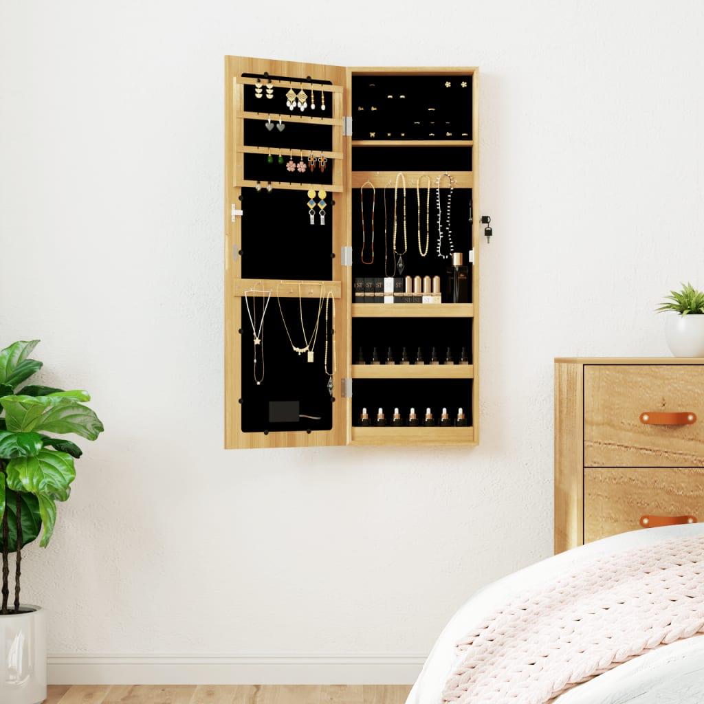 Væghængt spejlskab med LED-lys