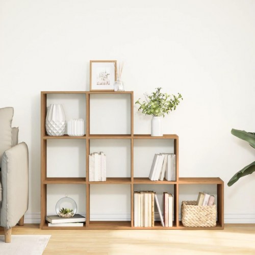 Bogreol/rumdeler i kunsteg - 9 kuber, trappedesign 137,5×29×103,5 cm