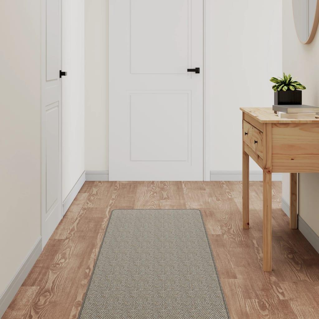 Tæppeløber 50x250 cm sisallook gråbrun billede