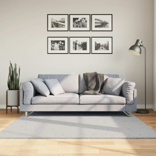 Gulvtæppe HUARTE 160×160 cm - kort luv, vaskbart, grå