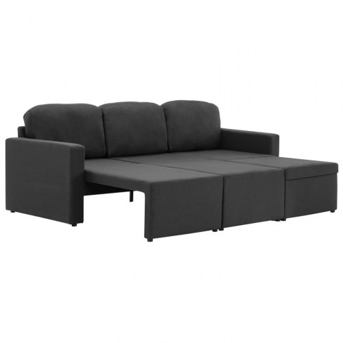 3-personers sovesofa modulær stof mørkegrå